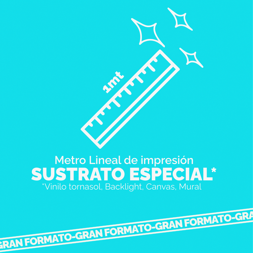 Impresión por metro de sustrato especial