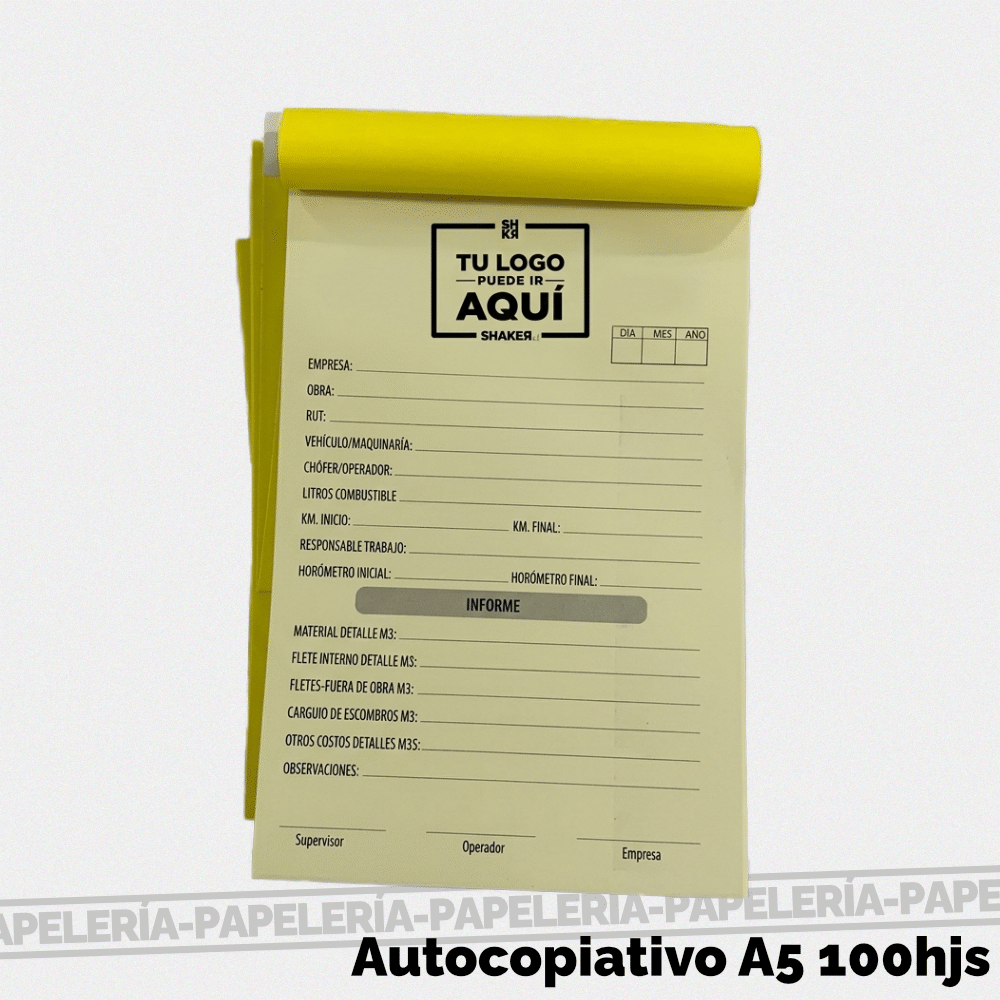 Talonario Autocopiativo MediaCarta/A5